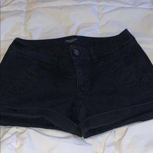 Black Khaki American Eagle Jean Shorts